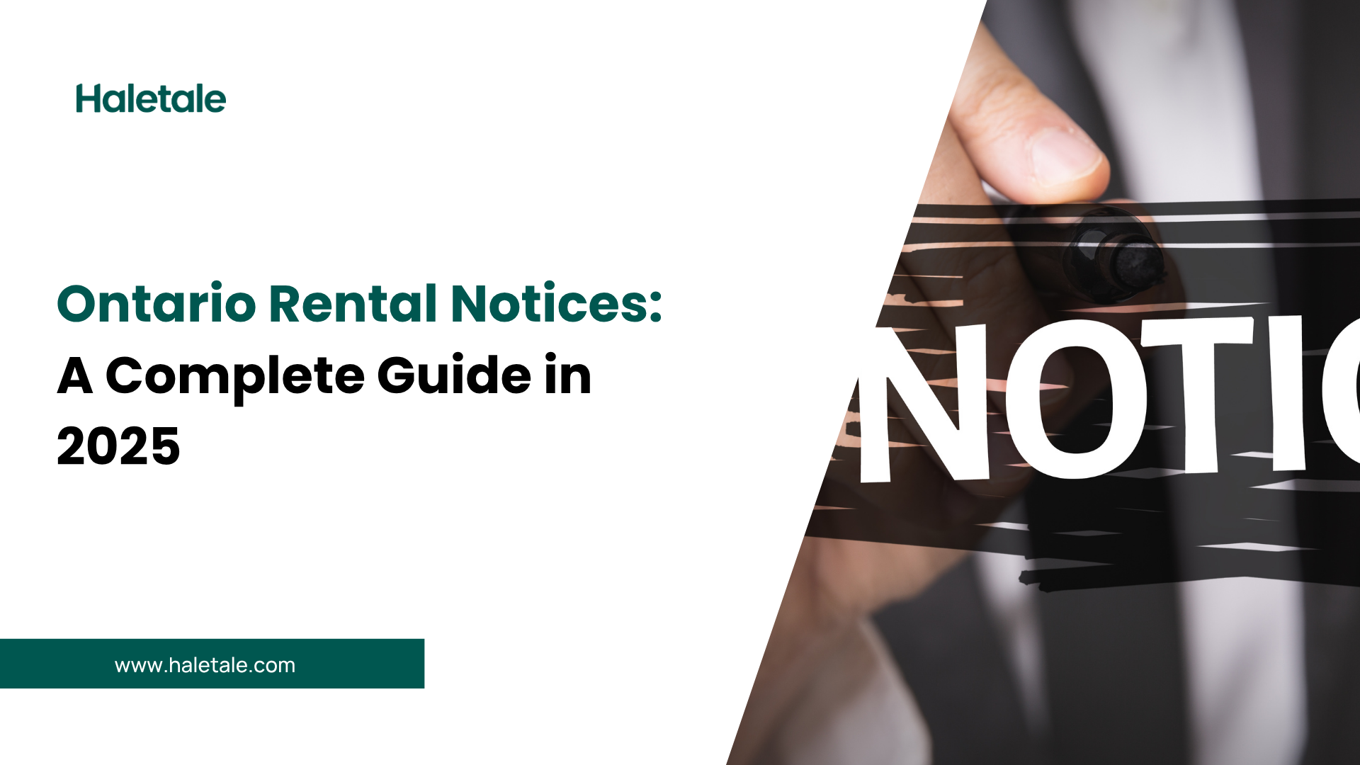 Ontario rental notices" A complete guide on 2025 by Haletale