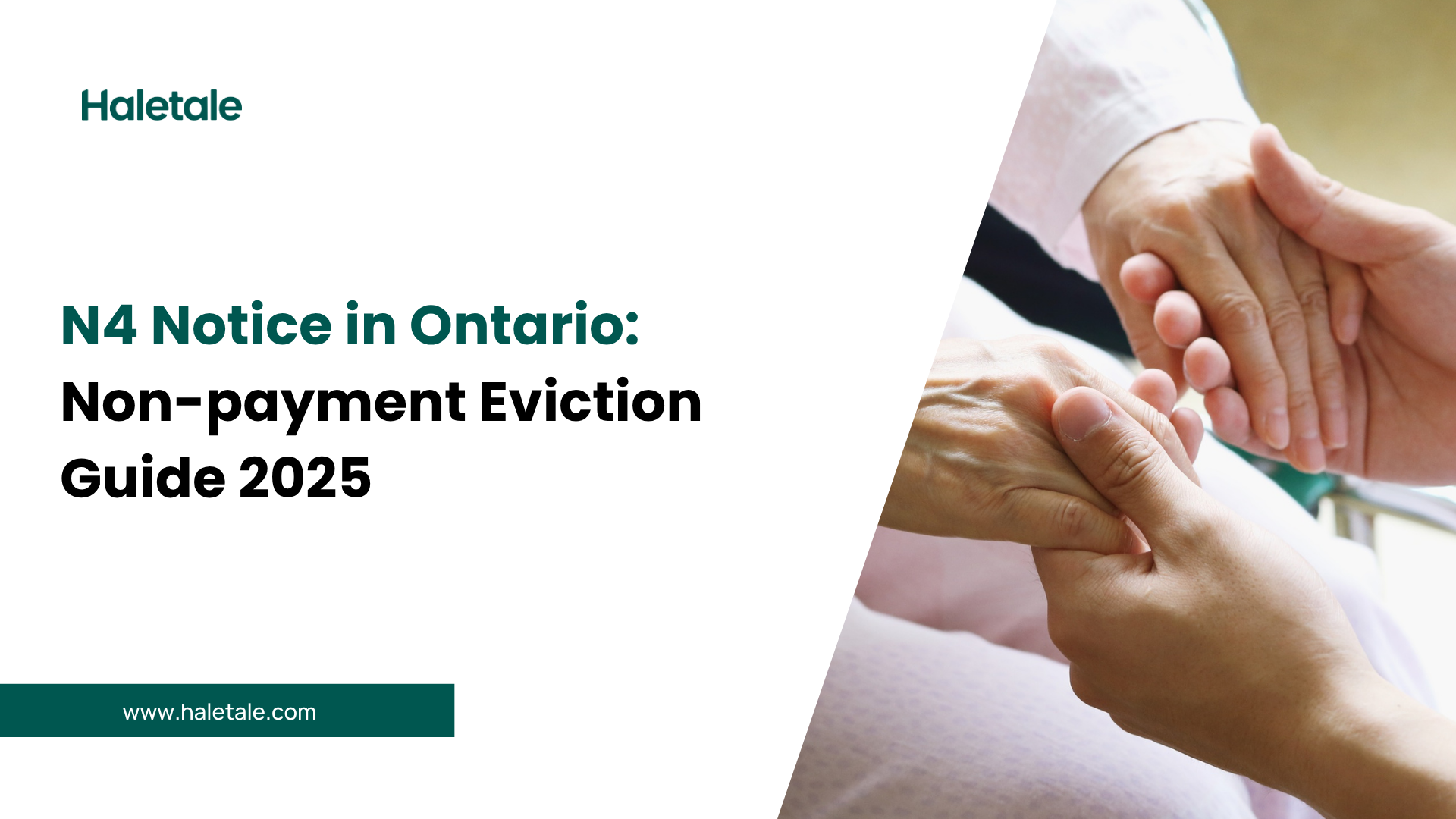 N4 notice in Ontario. Non payment eviction guide 2025 by Haletale